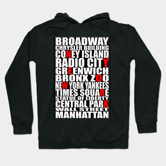 Graphic New York 3 Long Hoodie by baconislove